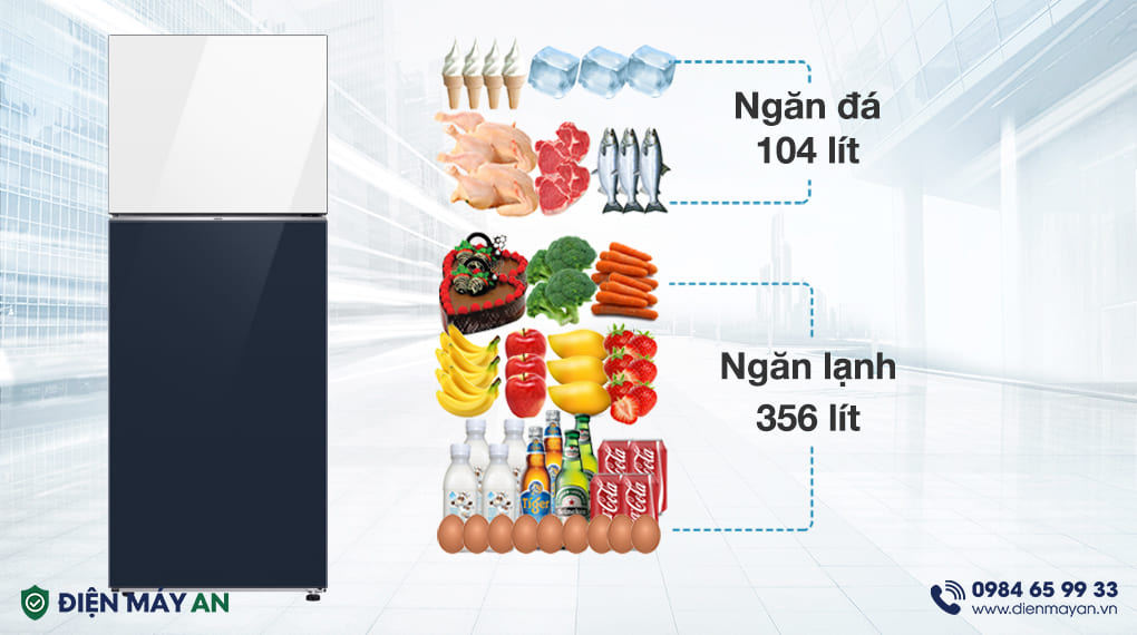 Tủ Lạnh Samsung Inverter 460 Lít Bespoke RT47CB66868ASV